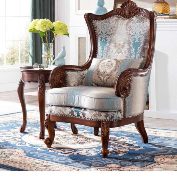 21 Jenis Kerusi Yang Selesa dan Sesuai untuk Ruang Anda. - Kerusi Berlengan (Armchair) - European-Style Solid Wood Wingback Chair