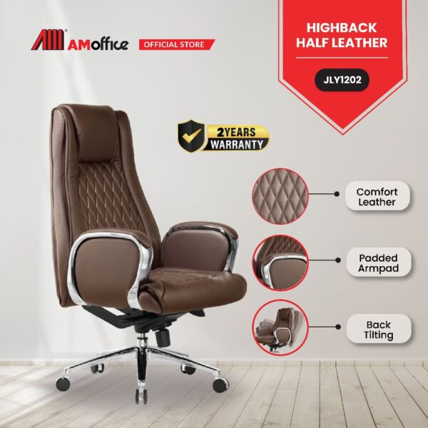 Kenapa Anda Perlu Melabur dalam Kerusi Ergonomik untuk Pejabat Anda - AM Office Kingsley Director Chair Highback Chair